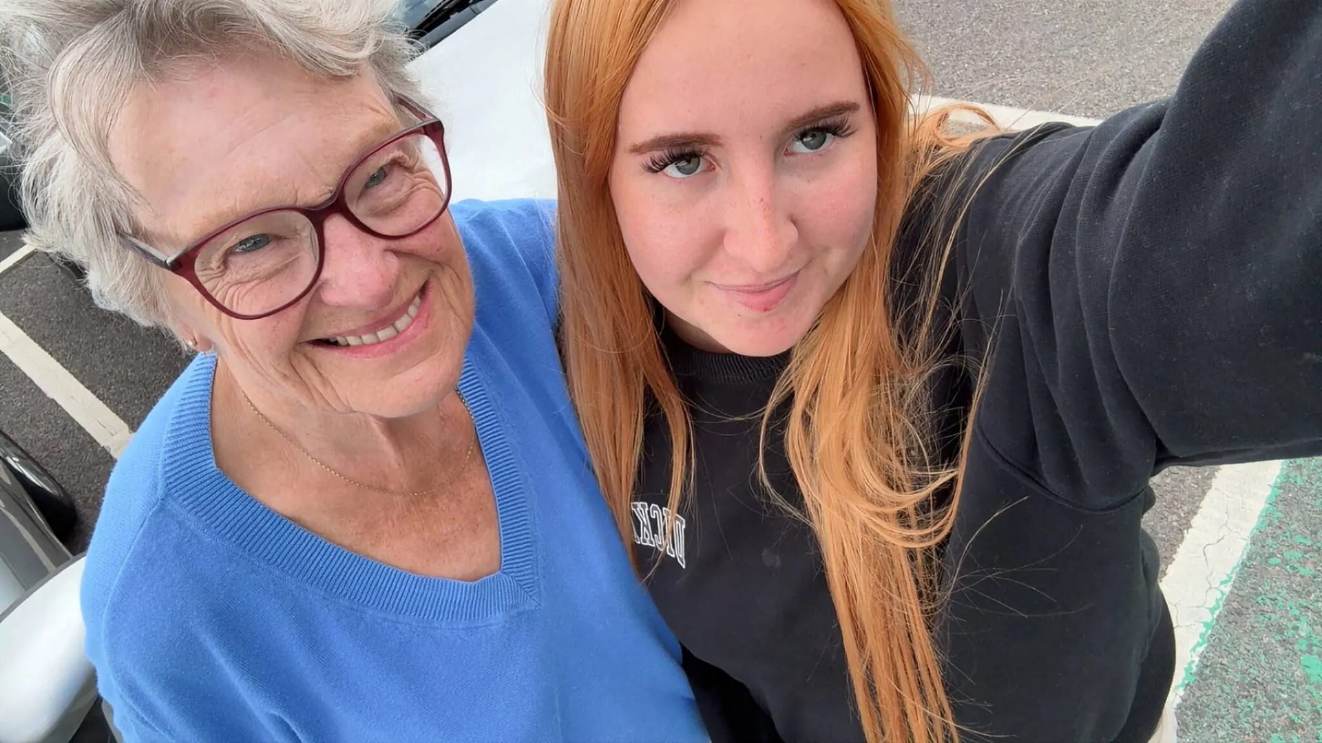 One of our clients with her Aurora Care Giver.