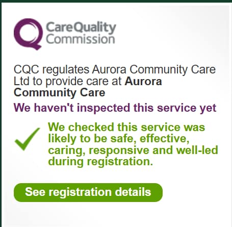 CQC Registration Information for Aurora Community Care in Worthing